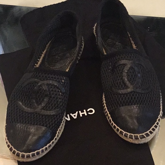 chanel mesh espadrilles